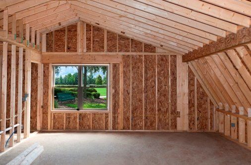 home addition in progress, framing